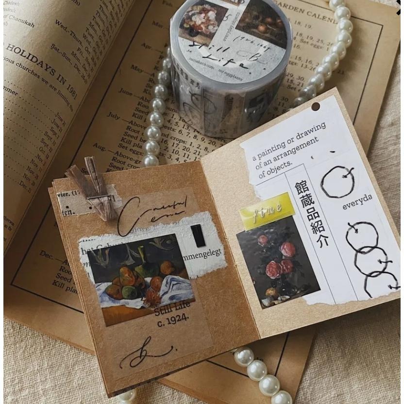 茄子先生 靜物畫 4cm 霧面PET膠帶 【立夏手帳生活】-細節圖3