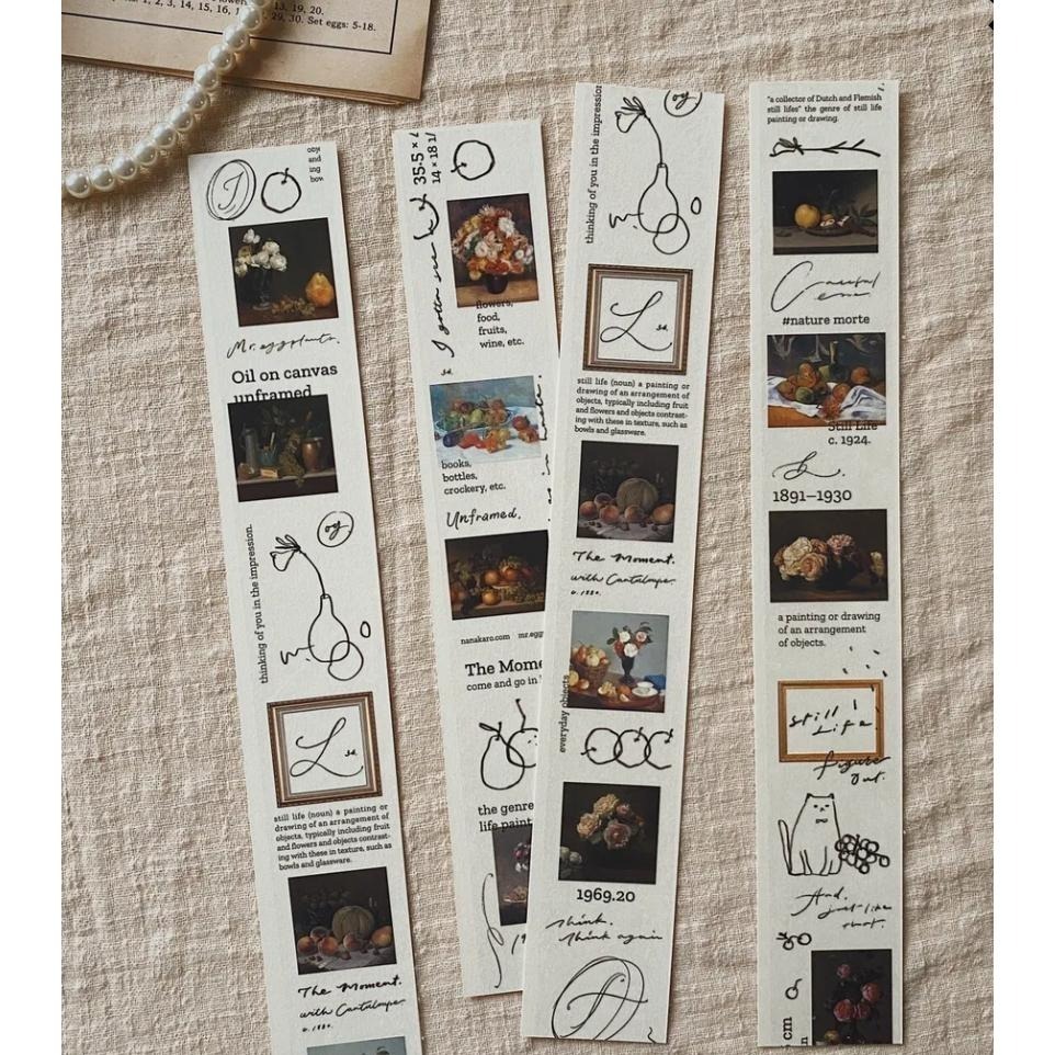 茄子先生 靜物畫 4cm 霧面PET膠帶 【立夏手帳生活】-細節圖7