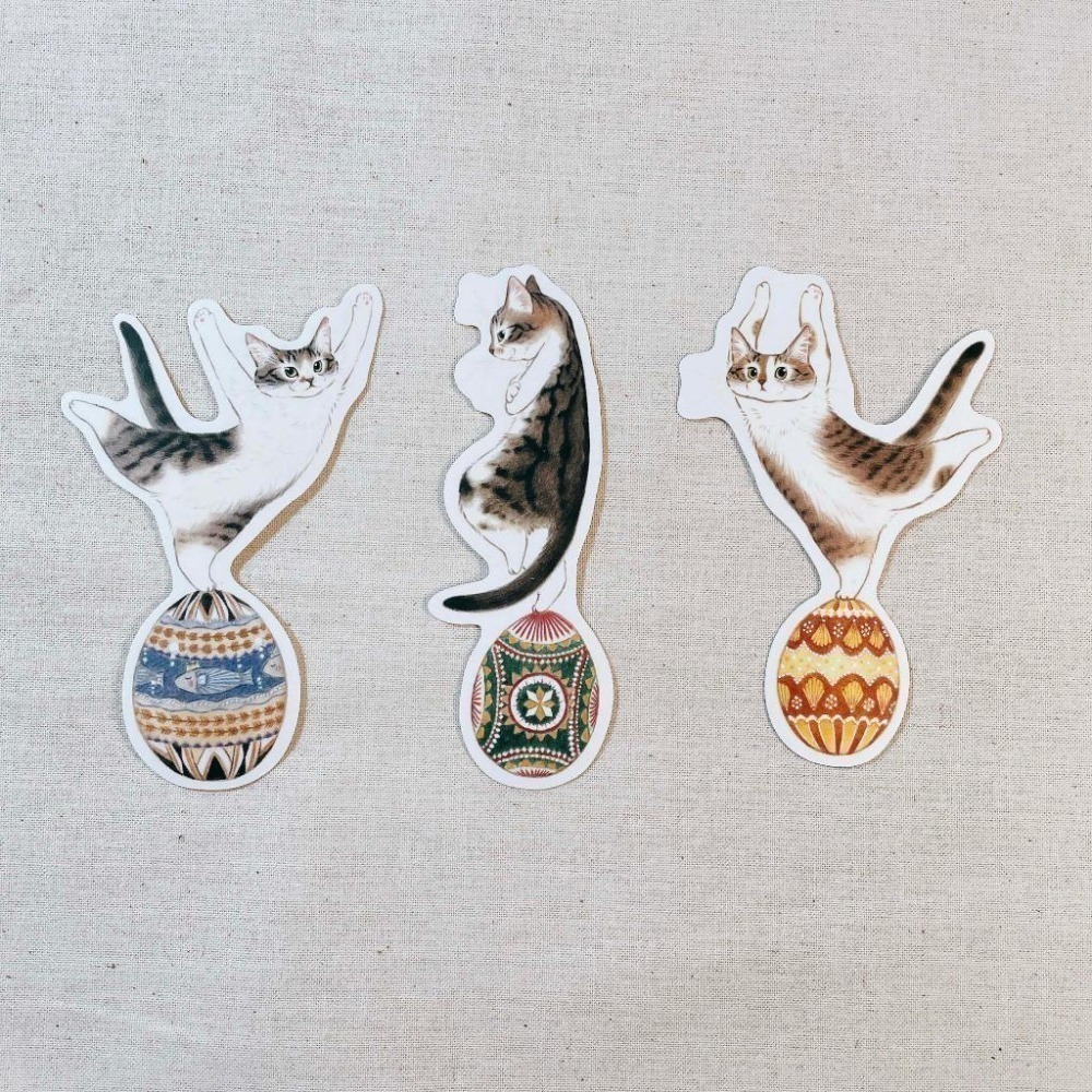 【新4款】補補貓・大衛煮愛 貓咪的異想世界 防水貼紙(中) 共30款【立夏手帳生活】-細節圖4