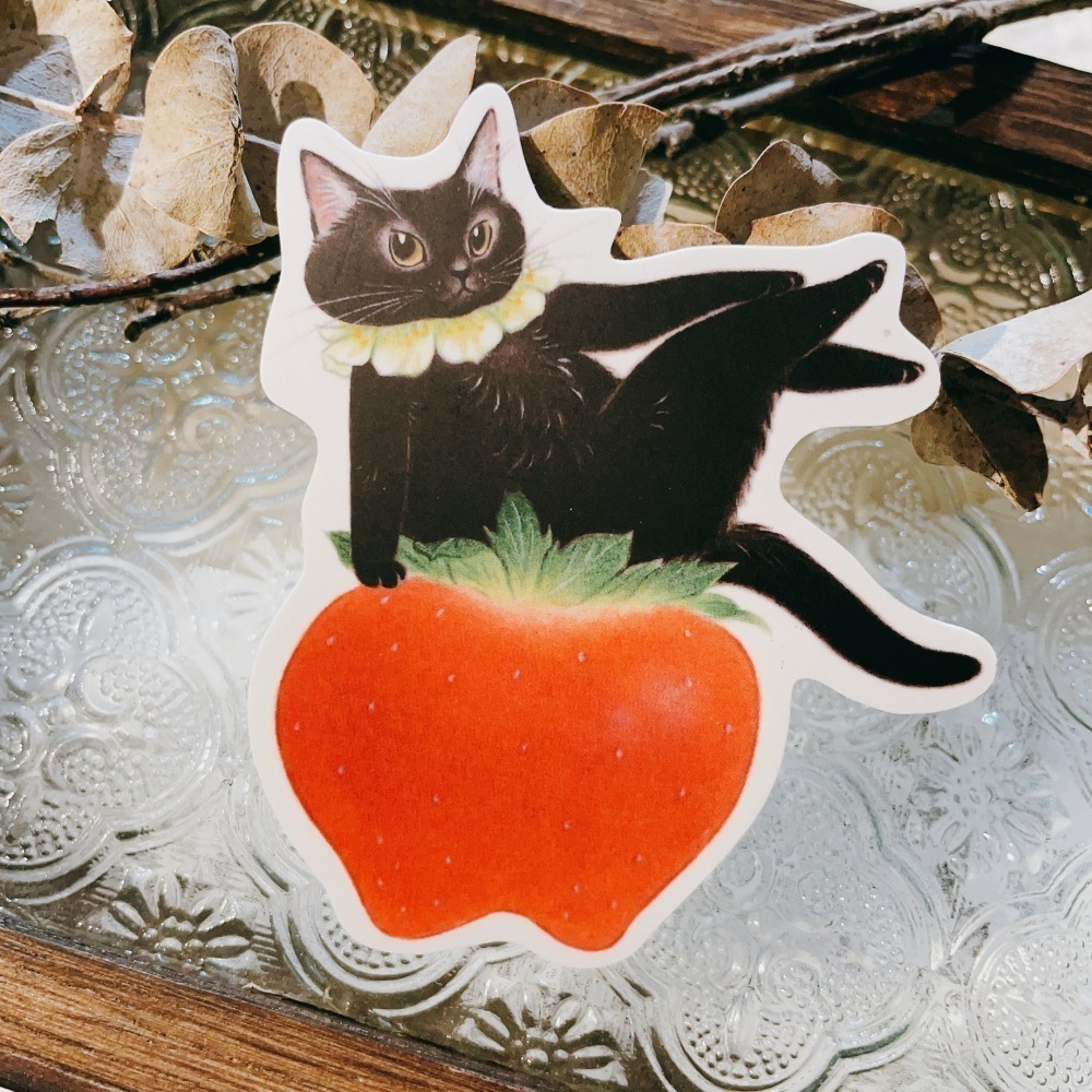 【新4款】補補貓・大衛煮愛 貓咪的異想世界 防水貼紙(中) 共30款【立夏手帳生活】-細節圖9