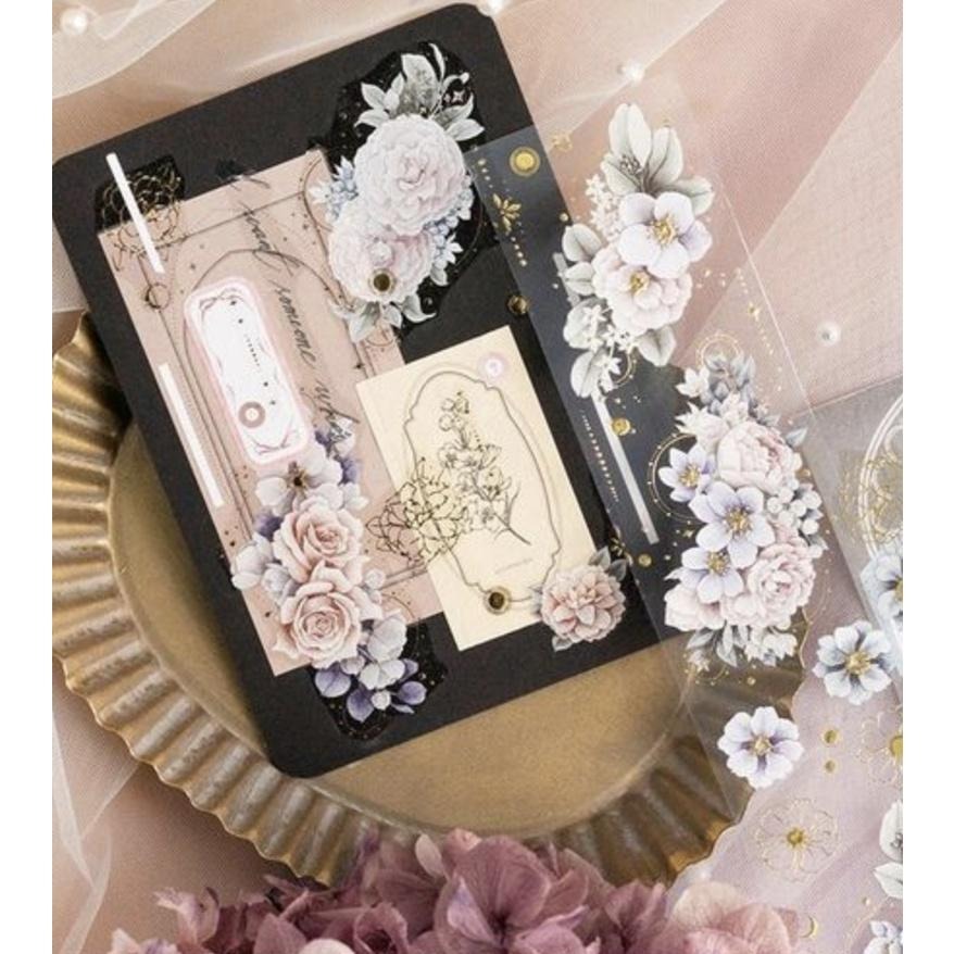 樂意 loidesign 星織 Stars and Flowers 5cm亮面燙金PET紙膠帶【立夏手帳生活】-細節圖6