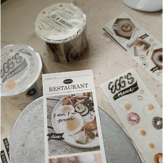 茄子先生 Egg＇s Menu 3.5cm 日本和紙膠帶 【立夏手帳生活】-細節圖5
