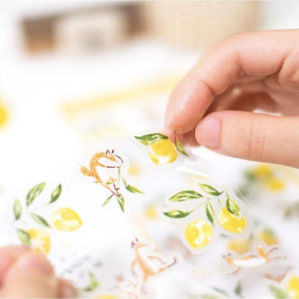 你好工作室 蜂蜜檸檬 透明割型貼紙 Honey Lemon 小狐狸 狐吉【立夏手帳生活】-細節圖2