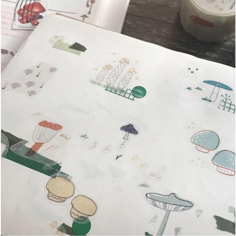 森酪梨Avocado mori 野菇小鎮 3.4cm 和紙膠帶【立夏手帳生活】-細節圖3