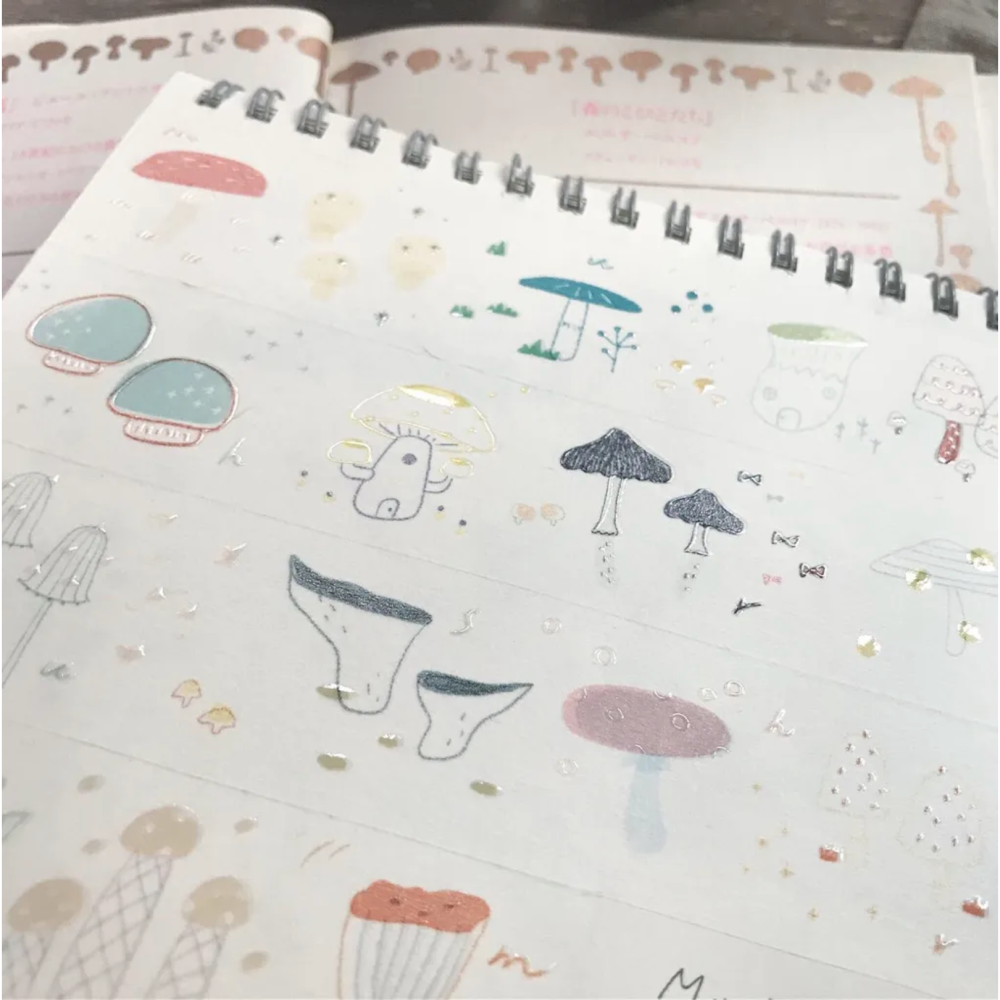 『和紙膠帶分裝』 森酪梨 與山/小號短曲/野菇小鎮/每日day by day-細節圖3