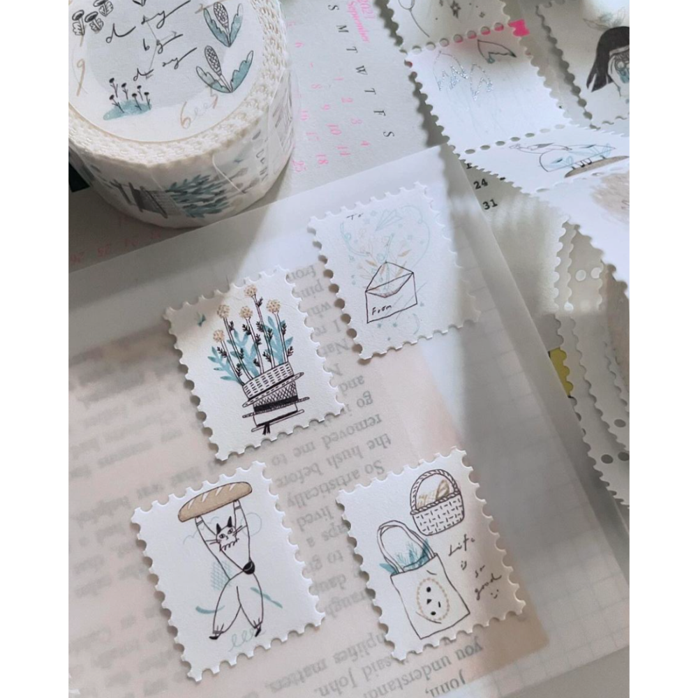 『和紙膠帶分裝』 森酪梨 與山/小號短曲/野菇小鎮/每日day by day-細節圖4