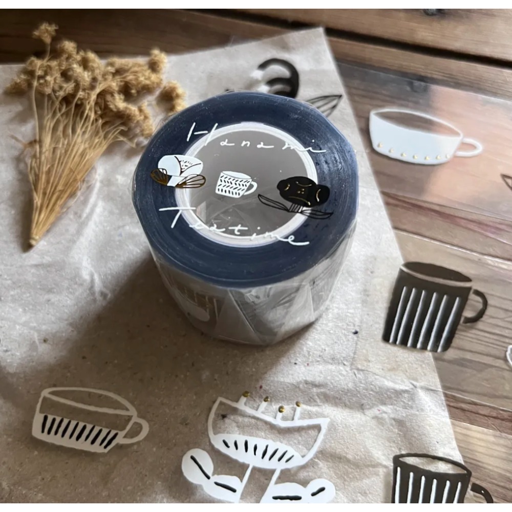 森酪梨Avocado mori 花見午茶hanami teatime 4cm亮面PET紙膠帶【立夏手帳生活】-細節圖2