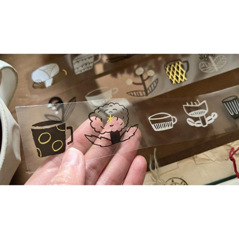 森酪梨Avocado mori 花見午茶hanami teatime 4cm亮面PET紙膠帶【立夏手帳生活】-細節圖4