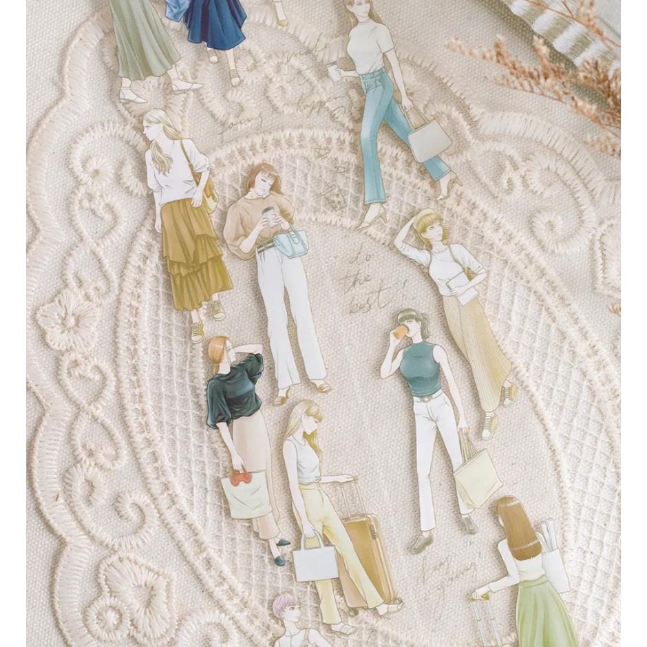 樂意 loidesign 出差少女 Business Trip 亮面PET紙膠帶【立夏手帳生活】-細節圖3