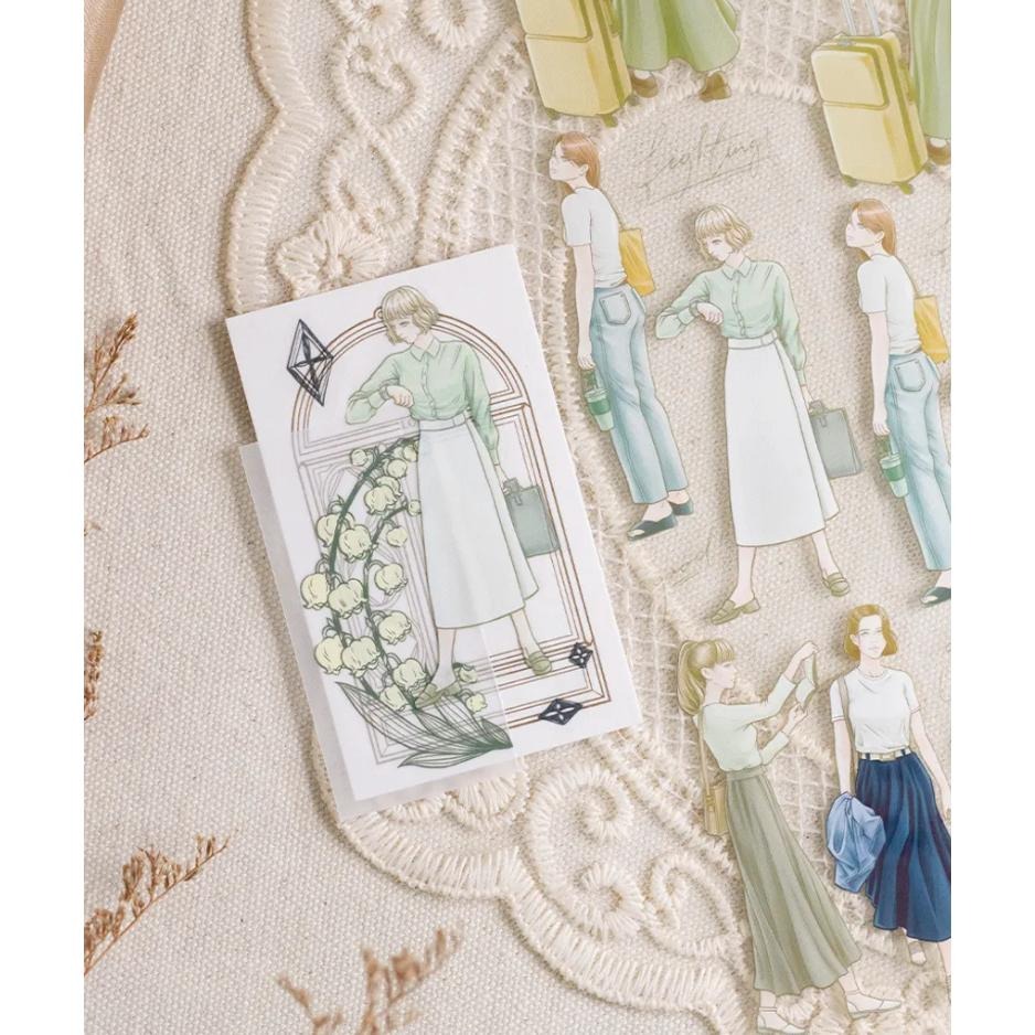 樂意 loidesign 出差少女 Business Trip 亮面PET紙膠帶【立夏手帳生活】-細節圖6