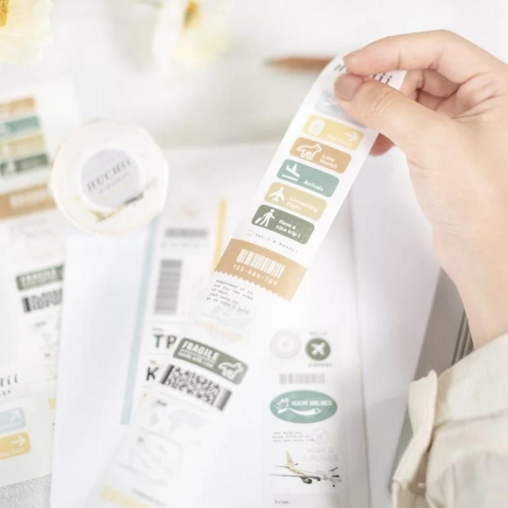 你好工作室 狐吉航空 3.5cm 紙膠帶 小狐狸 狐吉【立夏手帳生活】-細節圖2