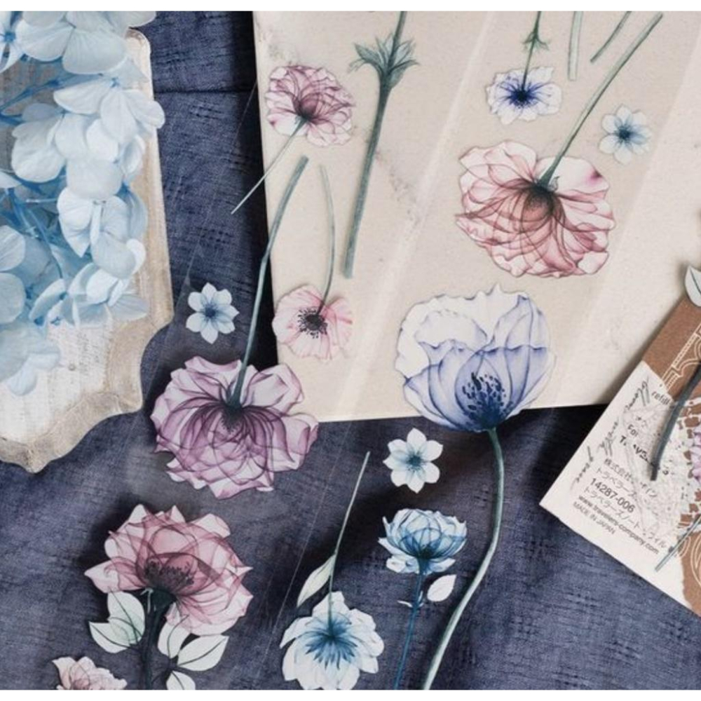 樂意 loidesign 塵花 Touming 5cm亮面PET紙膠帶【立夏手帳生活】-細節圖2