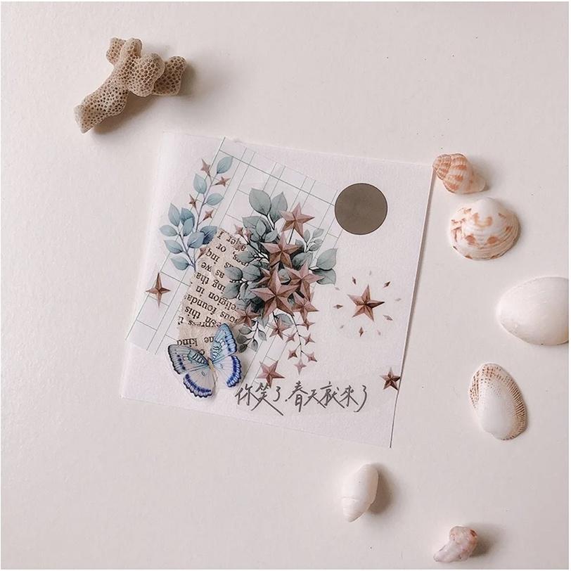 樂意 loidesign 星野 Star Leaf 5cm亮面PET紙膠帶【立夏手帳生活】-細節圖4