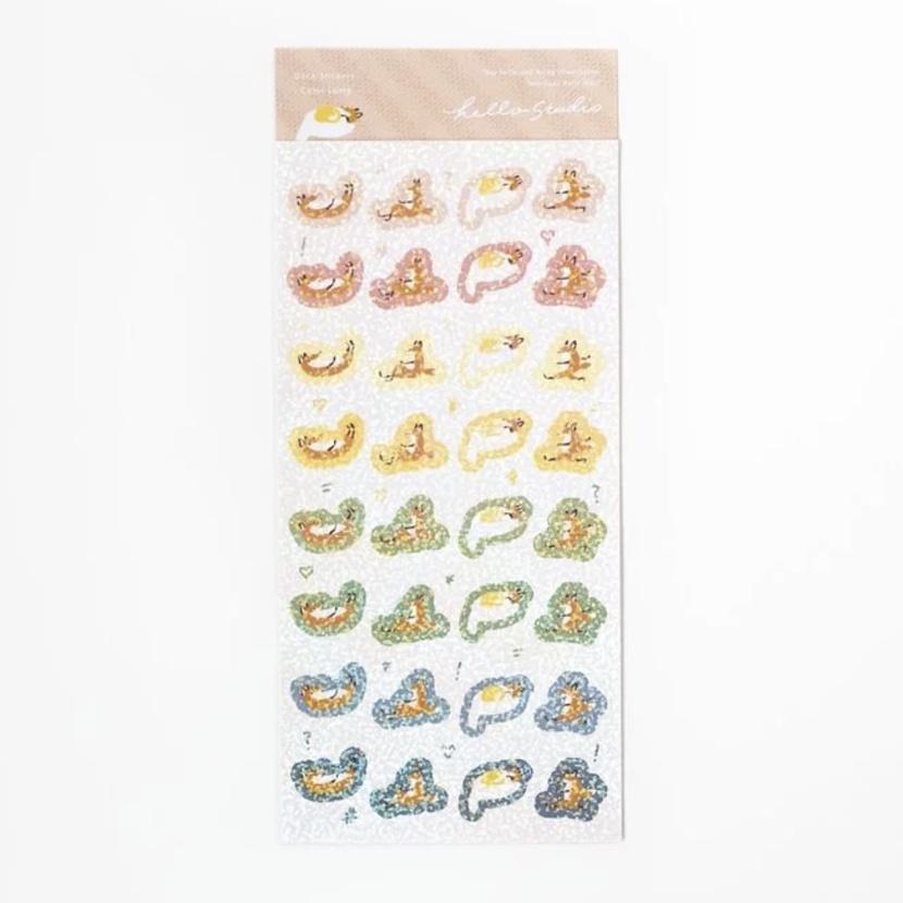 你好工作室 狐吉的色彩日記 割型雷射貼紙 Color Lump 小狐狸 狐吉【立夏手帳生活】-細節圖2