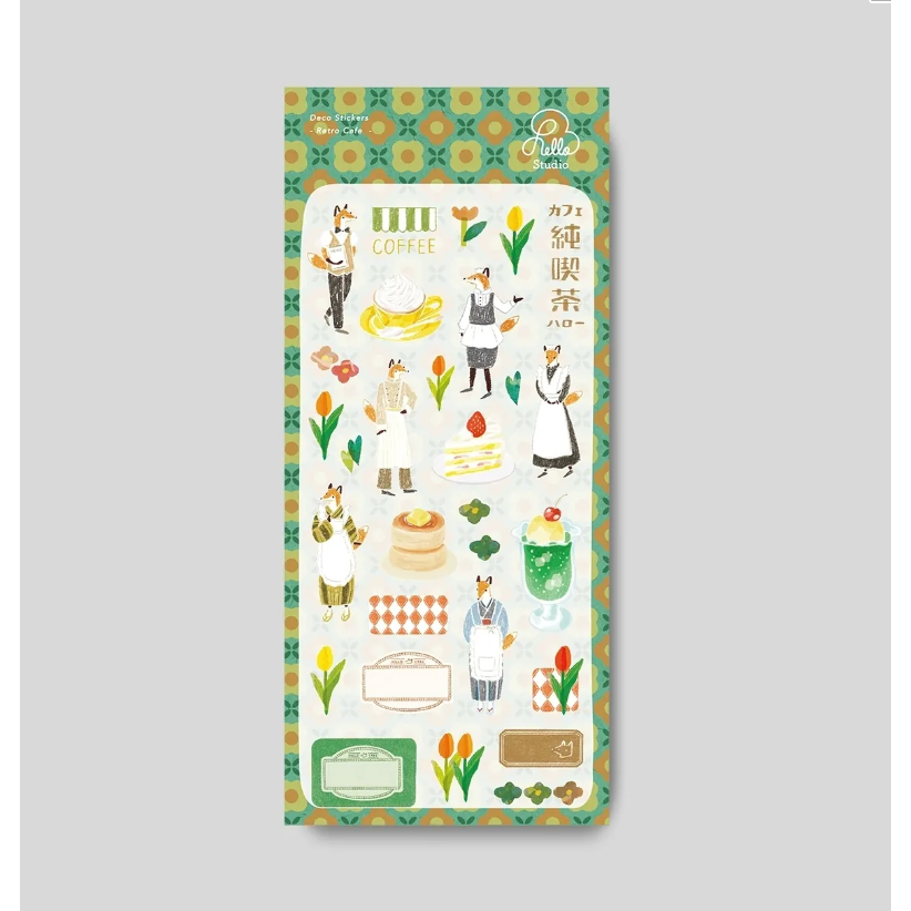 你好工作室『森林採集/花嶼日記/復古喫茶/麵包狐吉/東京散策』透明割型貼紙 共5款【立夏手帳生活】-細節圖4