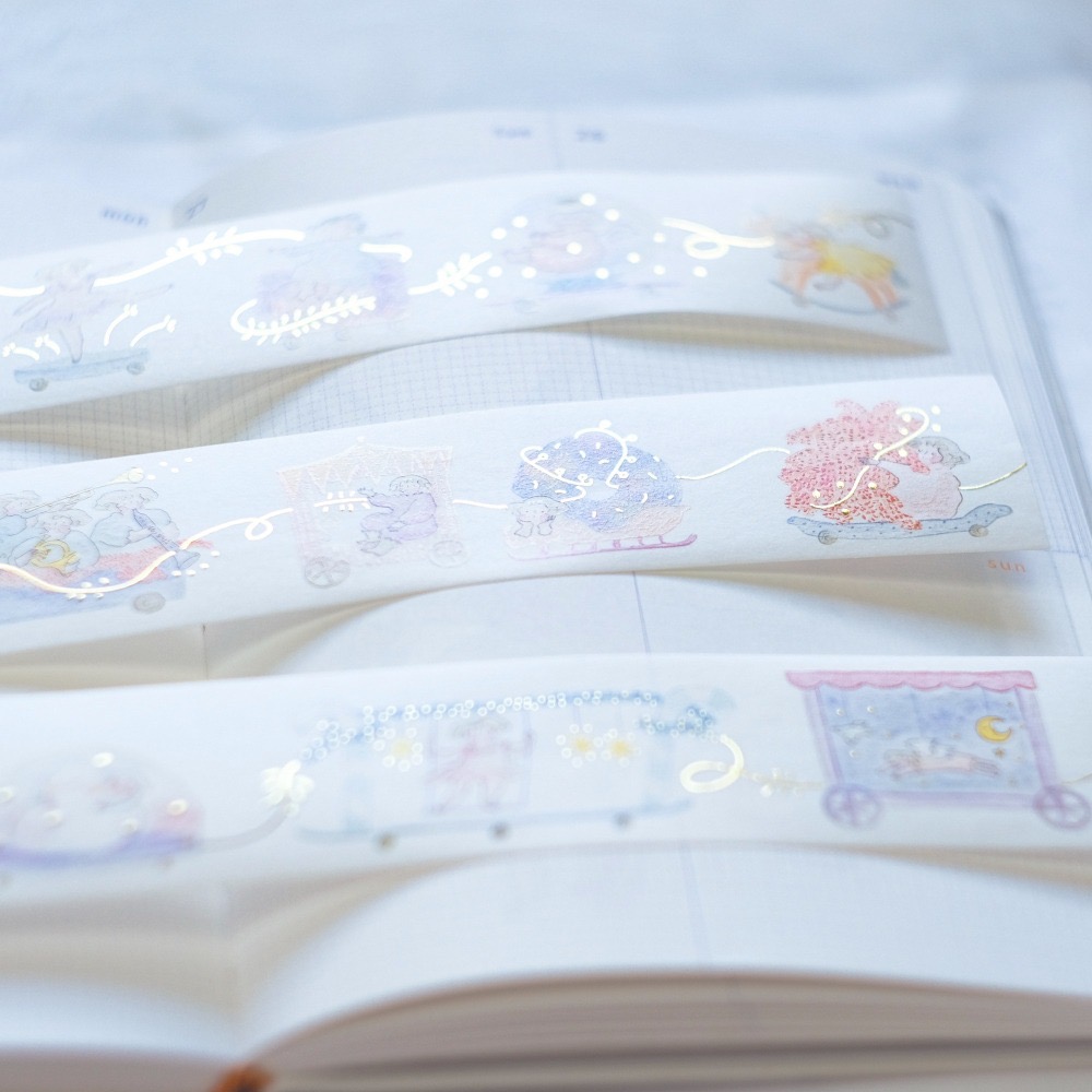 dodolulu 『喜樂處處』 3.5cm霧面PET膠帶/和紙膠帶 女孩膠帶 女孩紙膠帶 【立夏手帳生活】-細節圖6