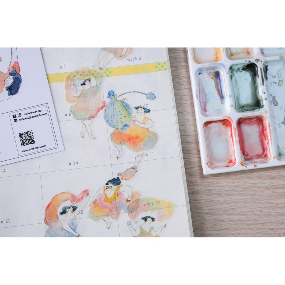 dodolulu 『香水瓶』女孩貼紙 手帳素材 紙貼紙【立夏手帳生活】-細節圖4