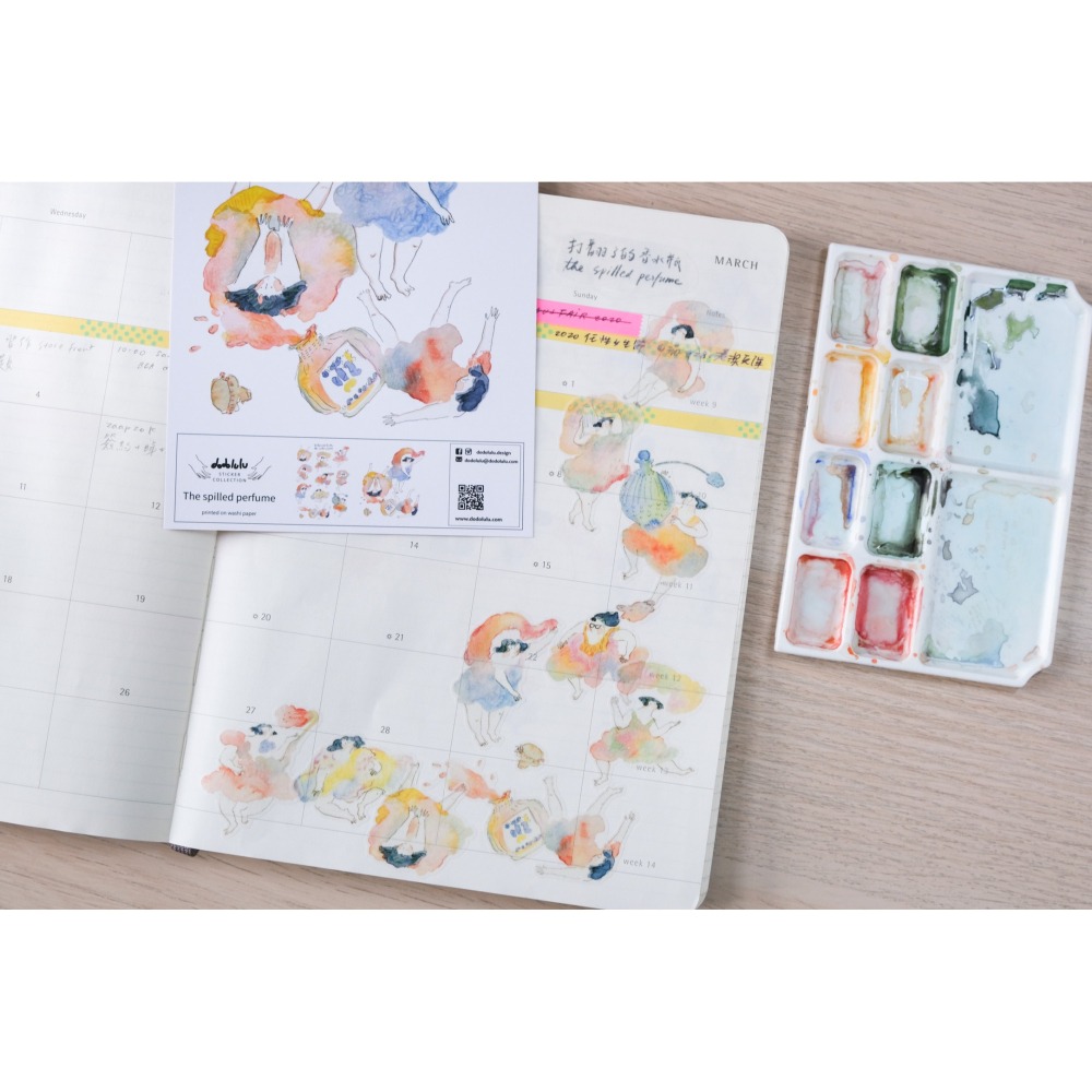 dodolulu 『香水瓶』女孩貼紙 手帳素材 紙貼紙【立夏手帳生活】-細節圖5