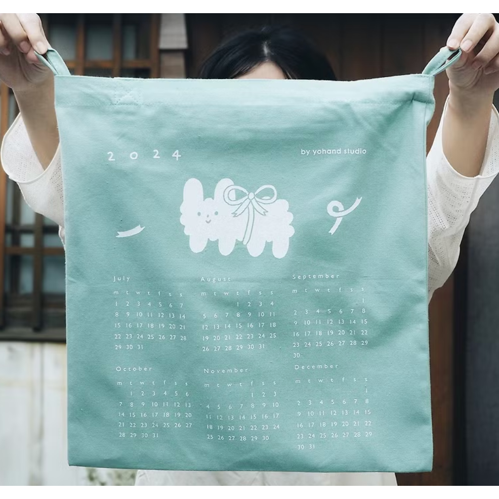 右手超人 2024年 掛包 月曆帆布袋【立夏手帳生活】-細節圖2