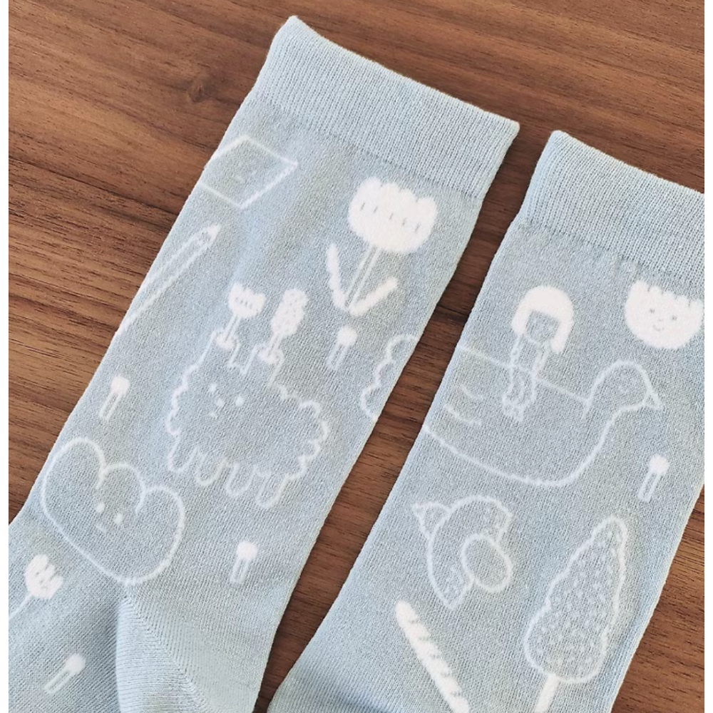 右手超人襪 白日夢系列 『湖泊/清晨/光』 共3款【立夏手帳生活工作室】-細節圖3