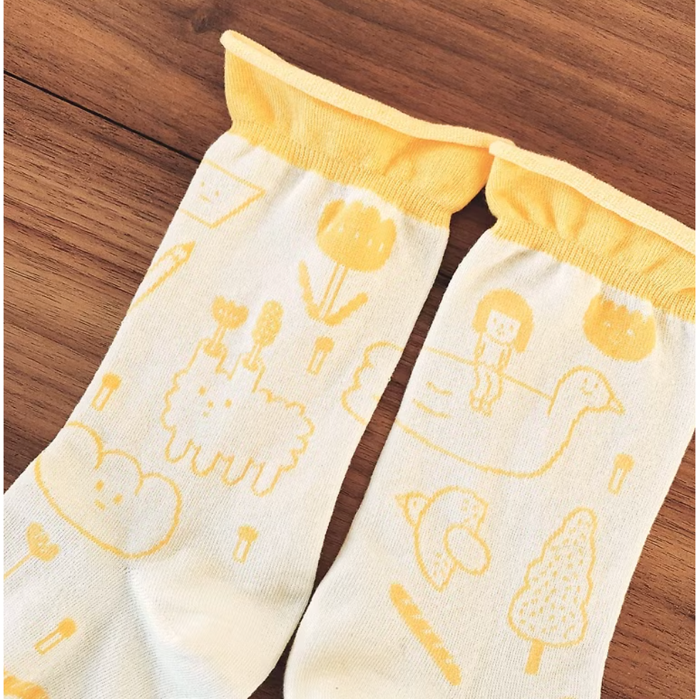 右手超人襪 白日夢系列 『湖泊/清晨/光』 共3款【立夏手帳生活工作室】-細節圖4