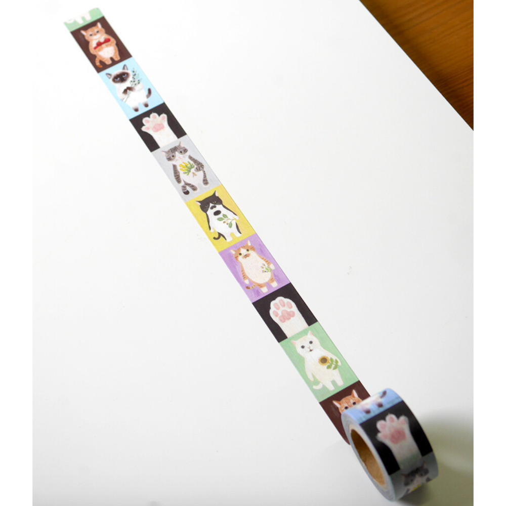 【新價格】4legs 和紙膠帶 「貓貓A款/貓貓B款/貓貓C款」貓咪 日本製【立夏手帳生活】-細節圖10