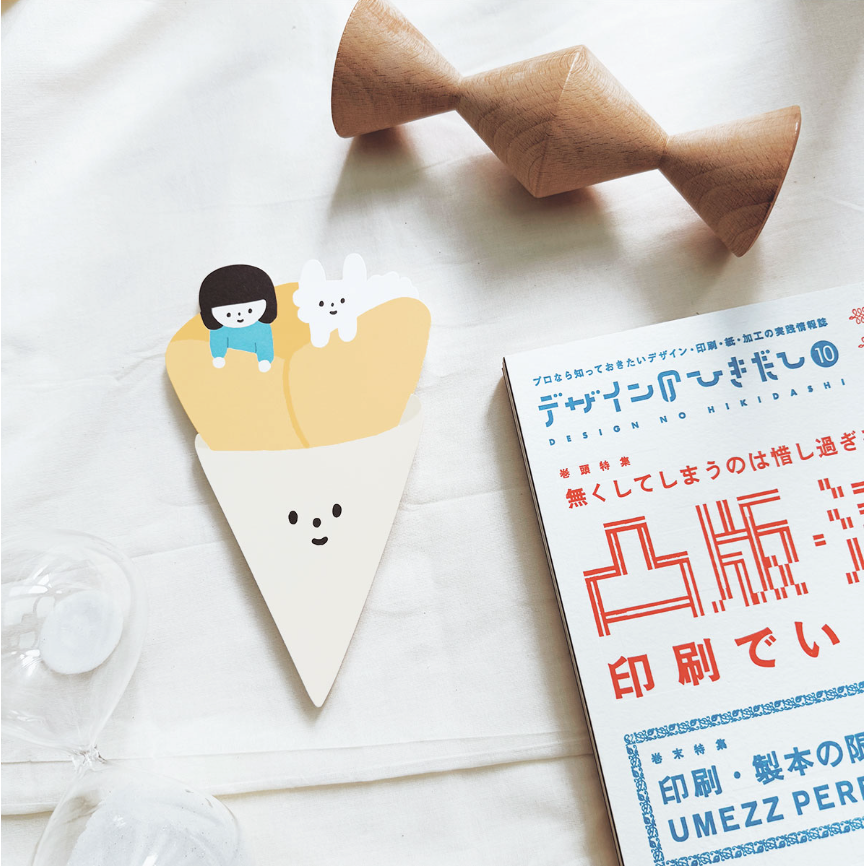 右手超人 大大厚厚割型卡片『筆記本/咖啡/右手超人/可麗餅/笑臉狗狗雲/普通狗狗雲』 共6款 【立夏手帳生活工作室】-細節圖6