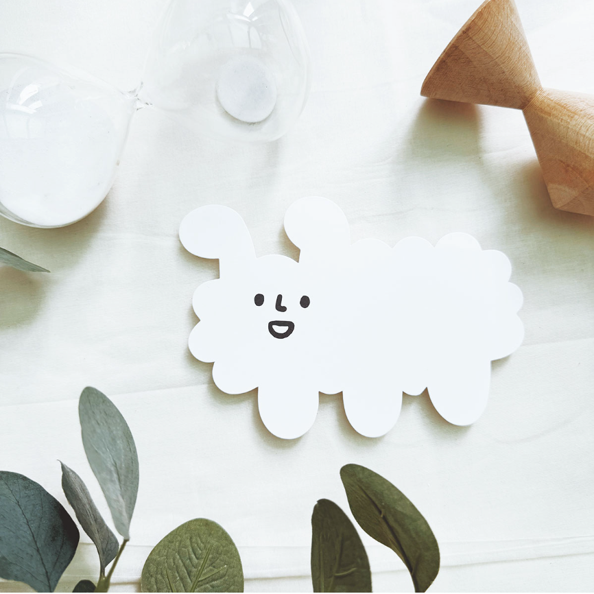 右手超人 大大厚厚割型卡片『筆記本/咖啡/右手超人/可麗餅/笑臉狗狗雲/普通狗狗雲』 共6款 【立夏手帳生活工作室】-細節圖8