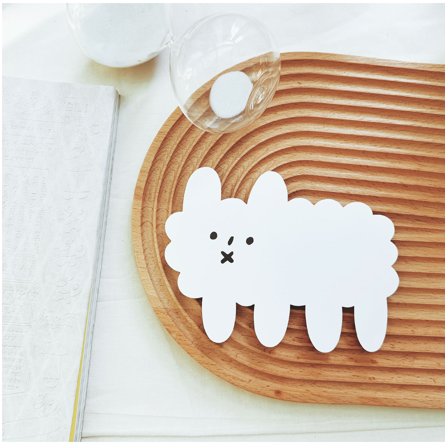 右手超人 大大厚厚割型卡片『筆記本/咖啡/右手超人/可麗餅/笑臉狗狗雲/普通狗狗雲』 共6款 【立夏手帳生活工作室】-細節圖9