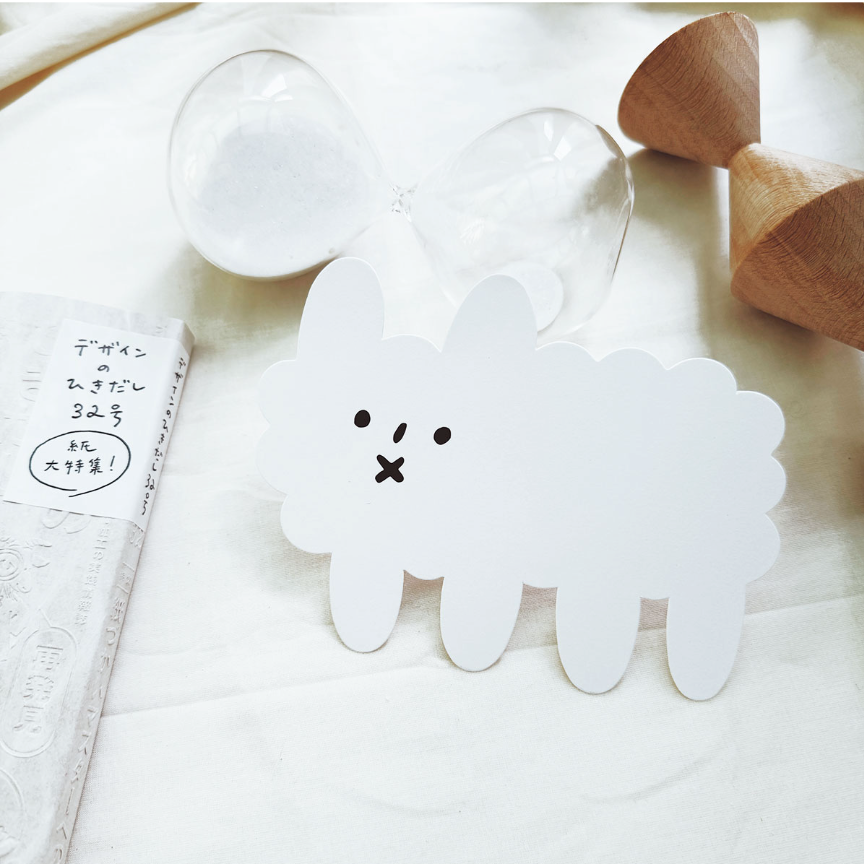 右手超人 大大厚厚割型卡片『筆記本/咖啡/右手超人/可麗餅/笑臉狗狗雲/普通狗狗雲』 共6款 【立夏手帳生活工作室】-細節圖10