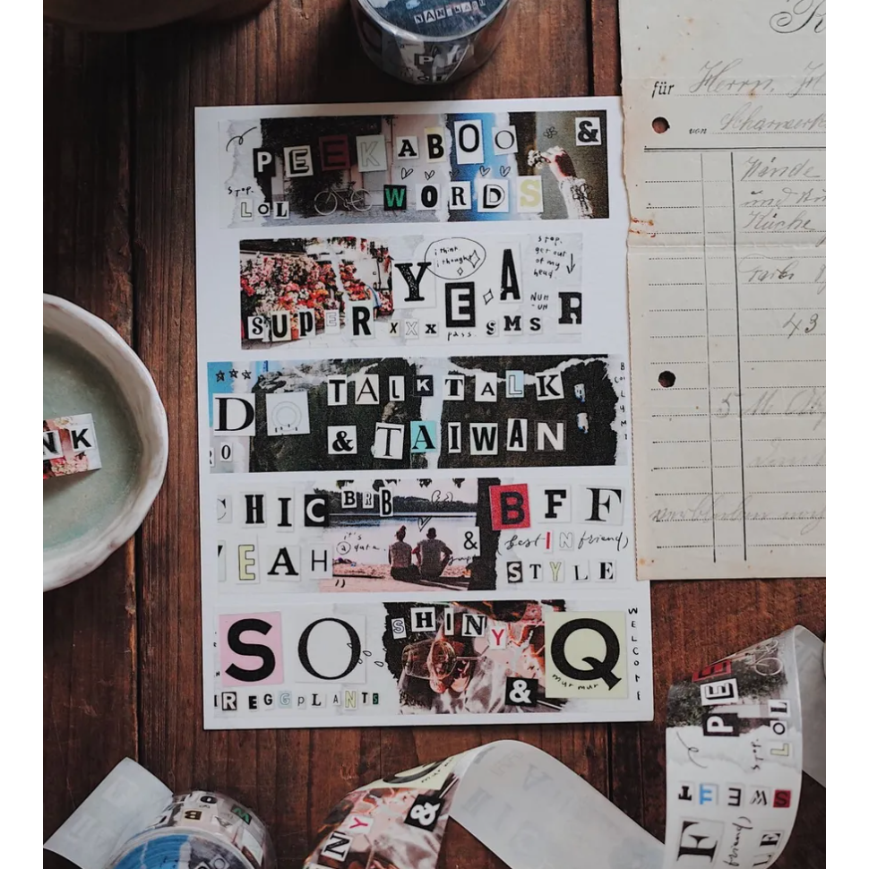 『紙膠帶分裝』茄子先生 Words/珍珠/Peekaboo/錄音帶/獨白/回家的鳥/剪紙的鳥/甜甜的花/花園裡的餐盤-規格圖7