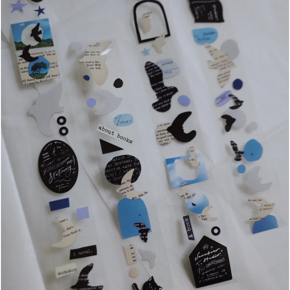 『紙膠帶分裝』茄子先生 Words/珍珠/Peekaboo/錄音帶/獨白/回家的鳥/剪紙的鳥/甜甜的花/花園裡的餐盤-規格圖7