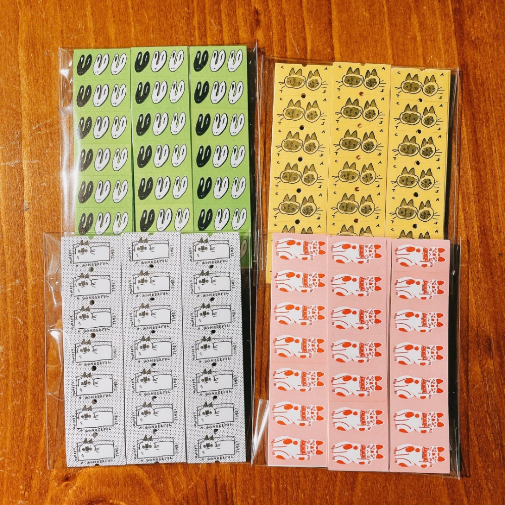 『標籤貼分裝包』羊君「黑嚕嚕/貓箱/咪兔/招福貓/招財貓/大吉大利」【立夏手帳生活】-細節圖5