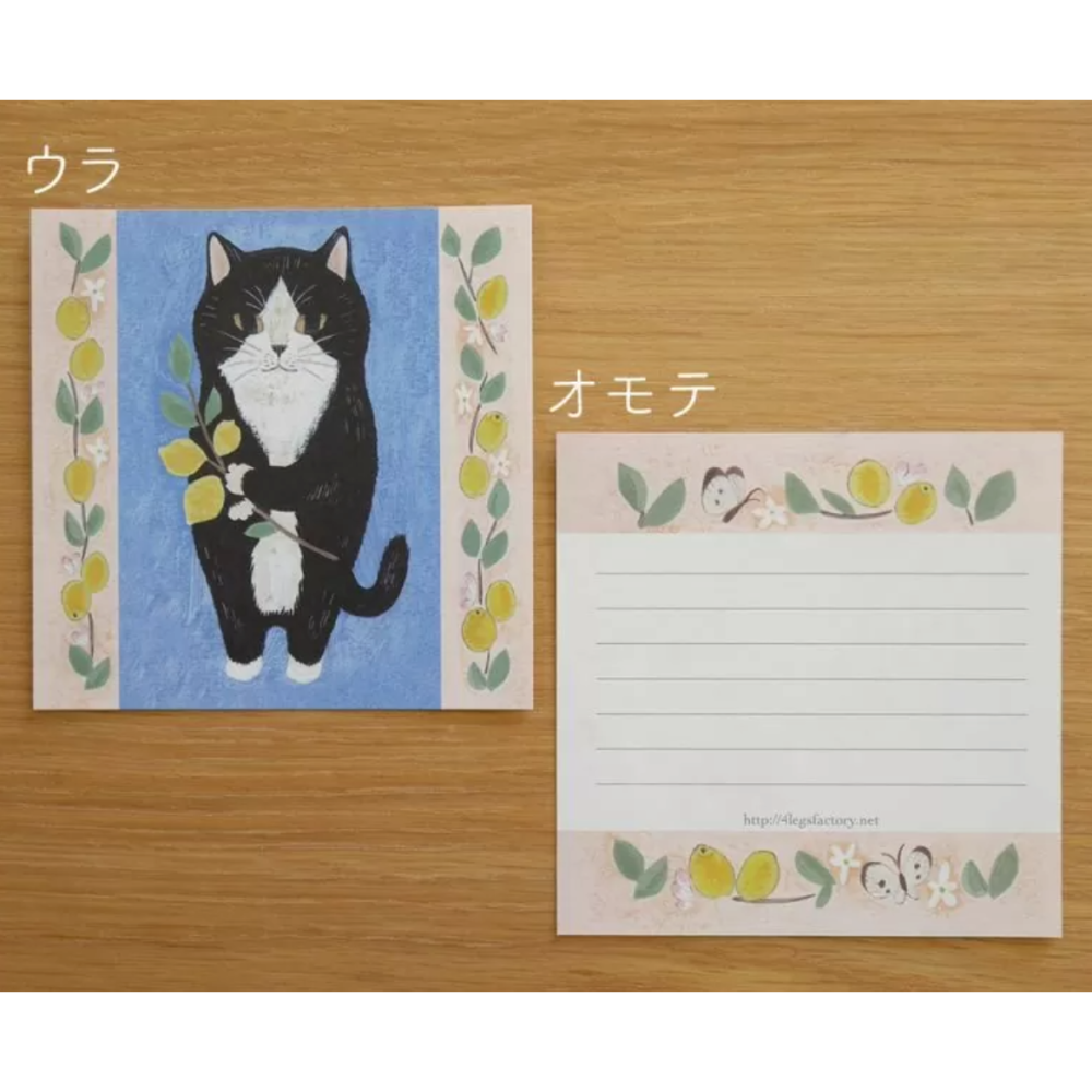 【第二彈】4legs 貓咪雙面便簽組 12種貓咪各8張 4 legs 貓咪 日本製【立夏手帳生活】-細節圖7