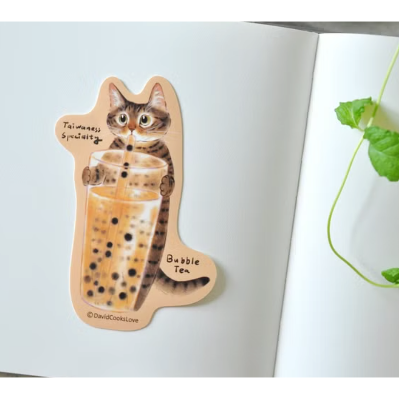 補補貓・大衛煮愛 咖啡色系的滋味 防水貼紙 共9款【立夏手帳生活】-細節圖2