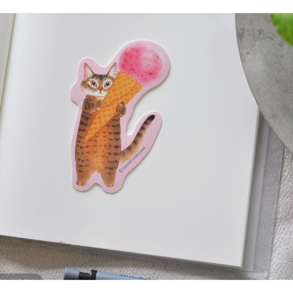 補補貓・大衛煮愛 咖啡色系的滋味 防水貼紙 共9款【立夏手帳生活】-細節圖8