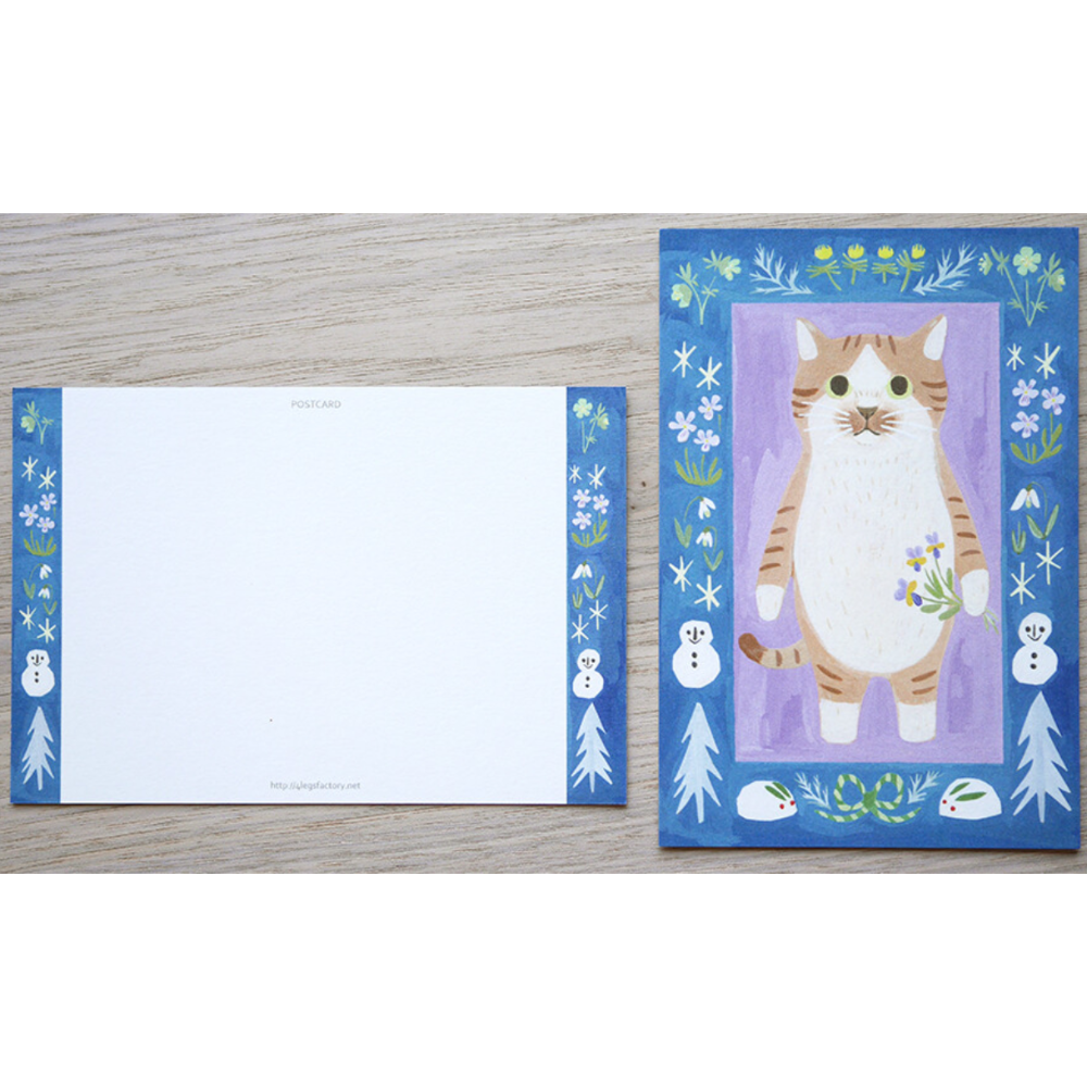 【經典26款】4legs 明信片 4 legs 貓咪 日本製【立夏手帳生活】-規格圖1