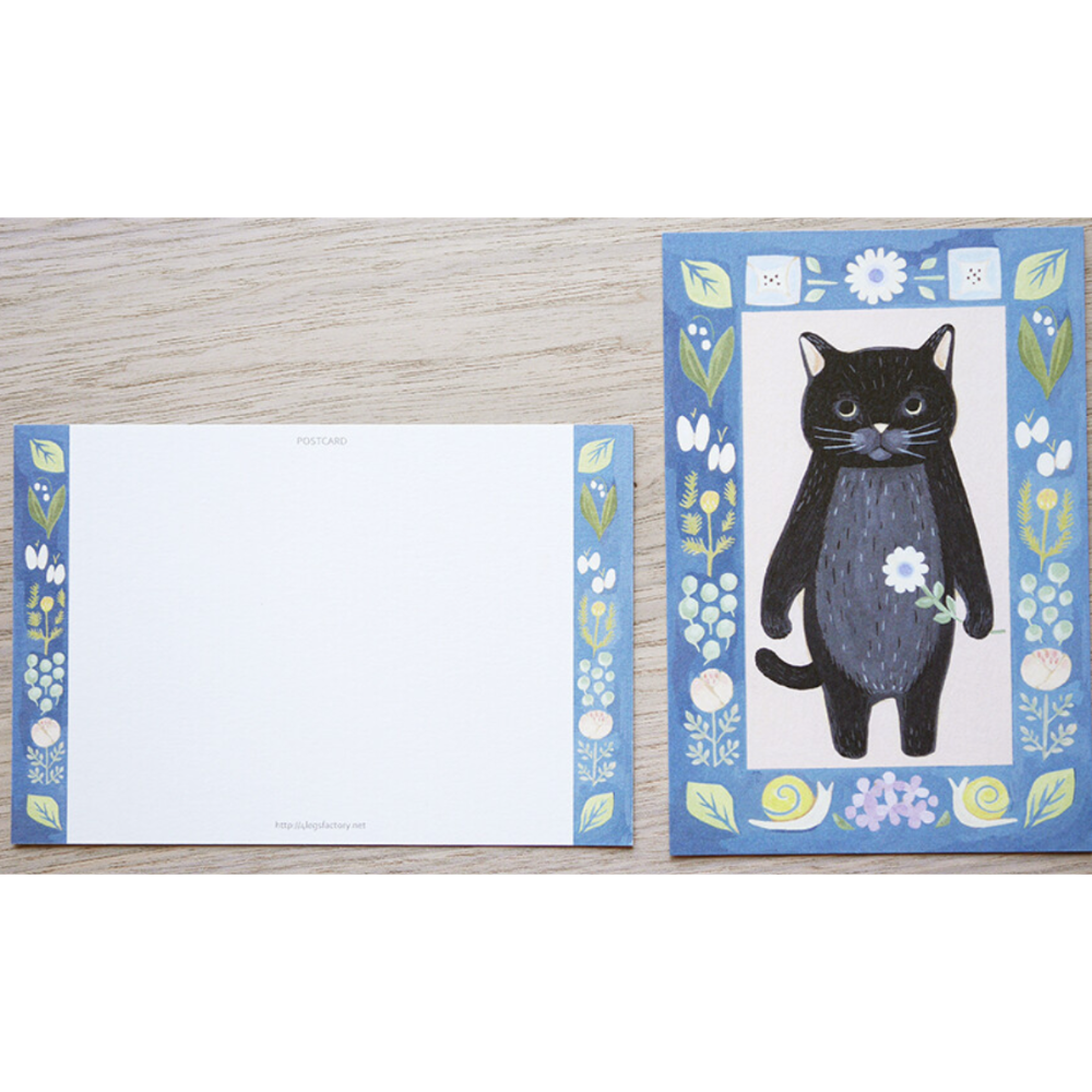 【經典26款】4legs 明信片 4 legs 貓咪 日本製【立夏手帳生活】-規格圖1