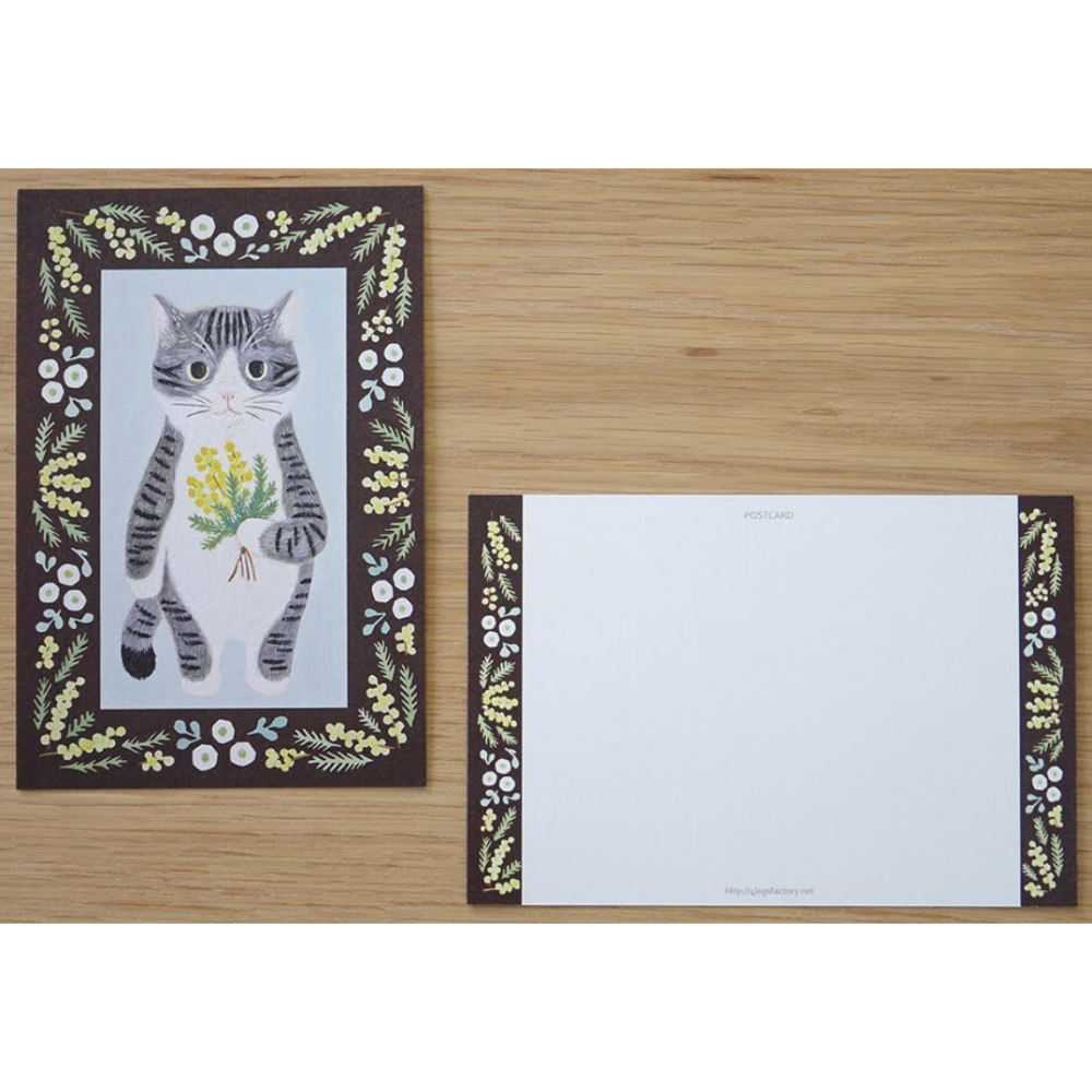 【經典26款】4legs 明信片 4 legs 貓咪 日本製【立夏手帳生活】-規格圖1