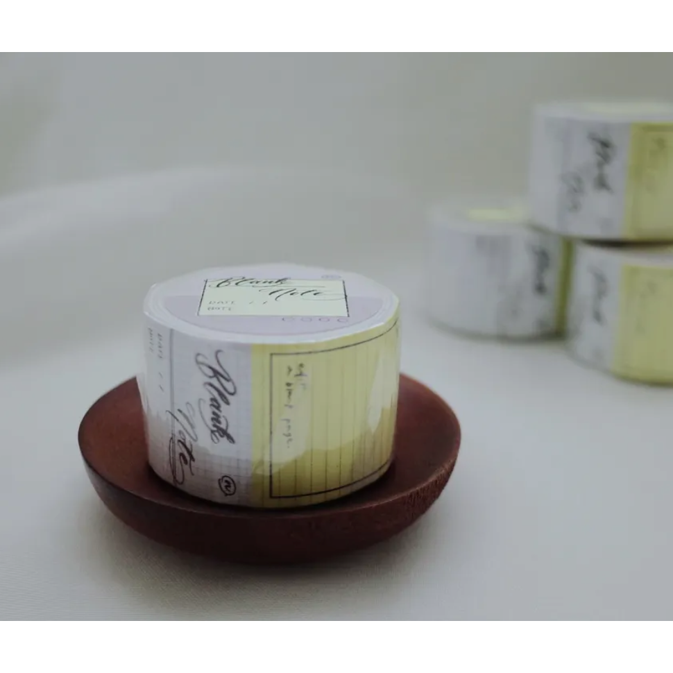 茄子先生 Blank Note 便利貼紙膠帶 可撕 捲型貼紙 【立夏手帳生活】-細節圖2