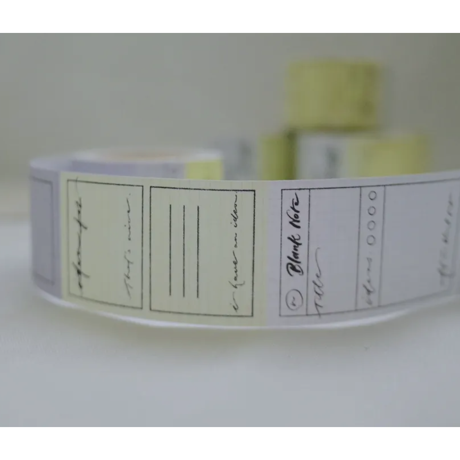 茄子先生 Blank Note 便利貼紙膠帶 可撕 捲型貼紙 【立夏手帳生活】-細節圖3