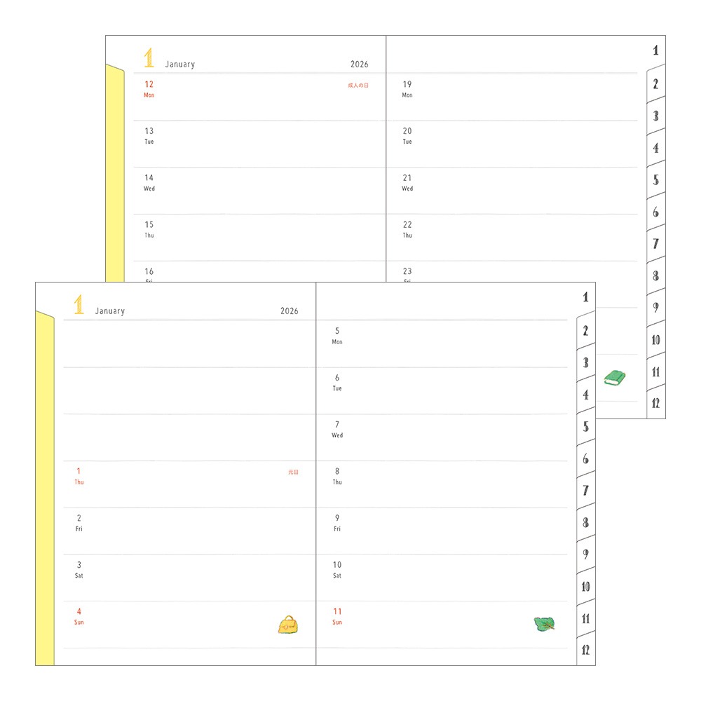 【A6/B6雙尺寸】Midori 2026手帳「狗狗款」週計畫 筆記本 日記本 週記本【立夏手帳生活】-細節圖4