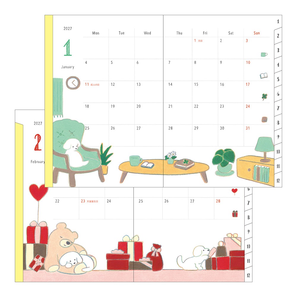 【B6尺寸】Midori 2027手帳「狗狗款」週計畫 筆記本 日記本 週記本【立夏手帳生活】-細節圖3