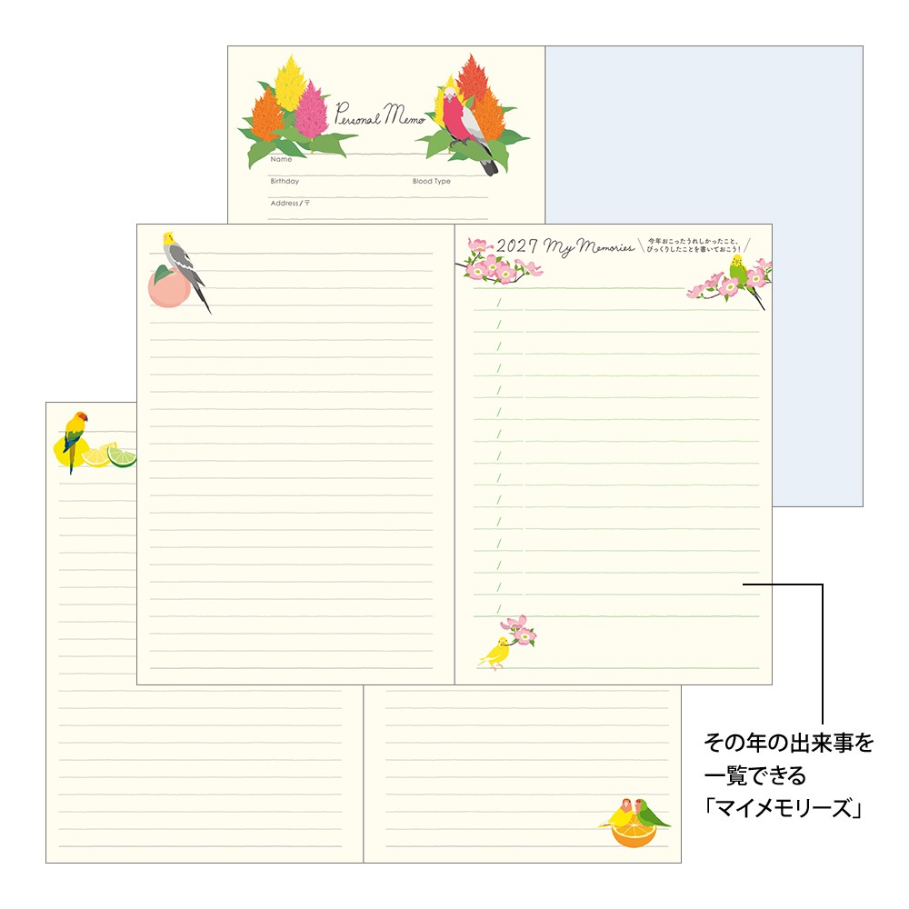 【B6尺寸】Midori 2027手帳「15週年小鳥特別款」週計畫 筆記本 日記本 週記本【立夏手帳生活】-細節圖6