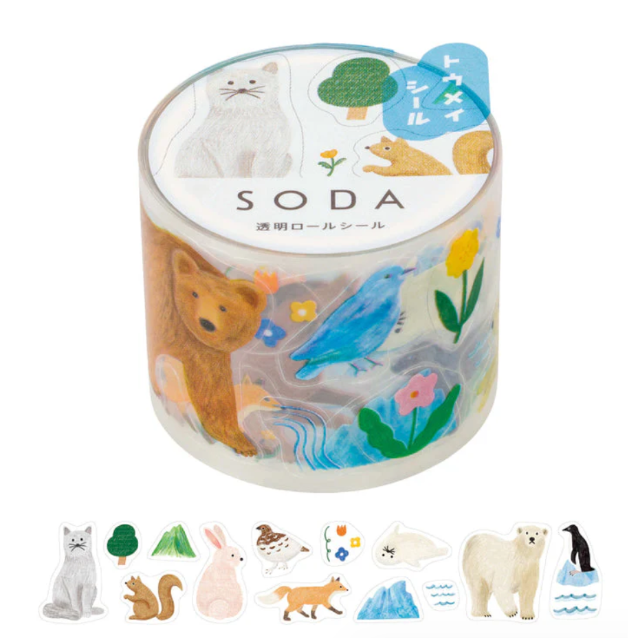 【割型貼紙型2款】SODA最新款 紙膠帶 透明PET 割型PET【立夏手帳生活】-規格圖8