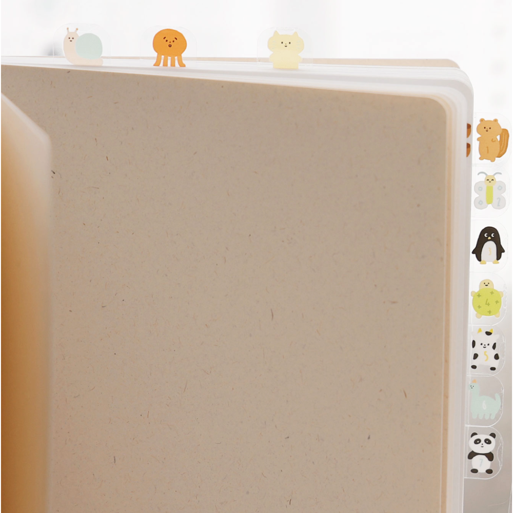 右手超人 動物 透明月份索引貼紙【立夏手帳生活】-細節圖3