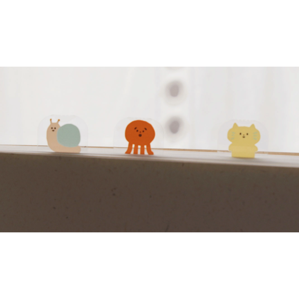 右手超人 動物 透明月份索引貼紙【立夏手帳生活】-細節圖4