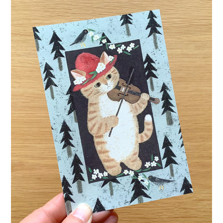 【新系列】4legs 明信片 共7款 4 legs 貓咪 日本製【立夏手帳生活】-細節圖8