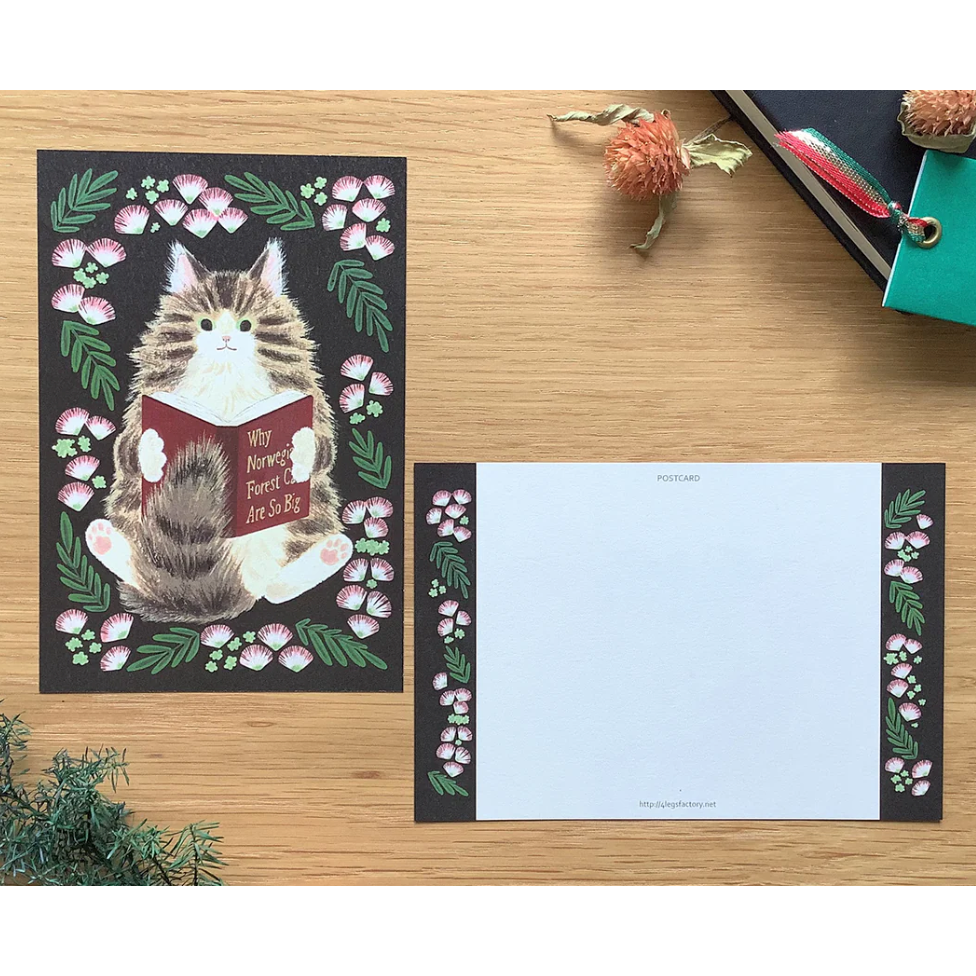 【新系列16款】4legs 明信片 4 legs 貓咪 日本製【立夏手帳生活】-規格圖10