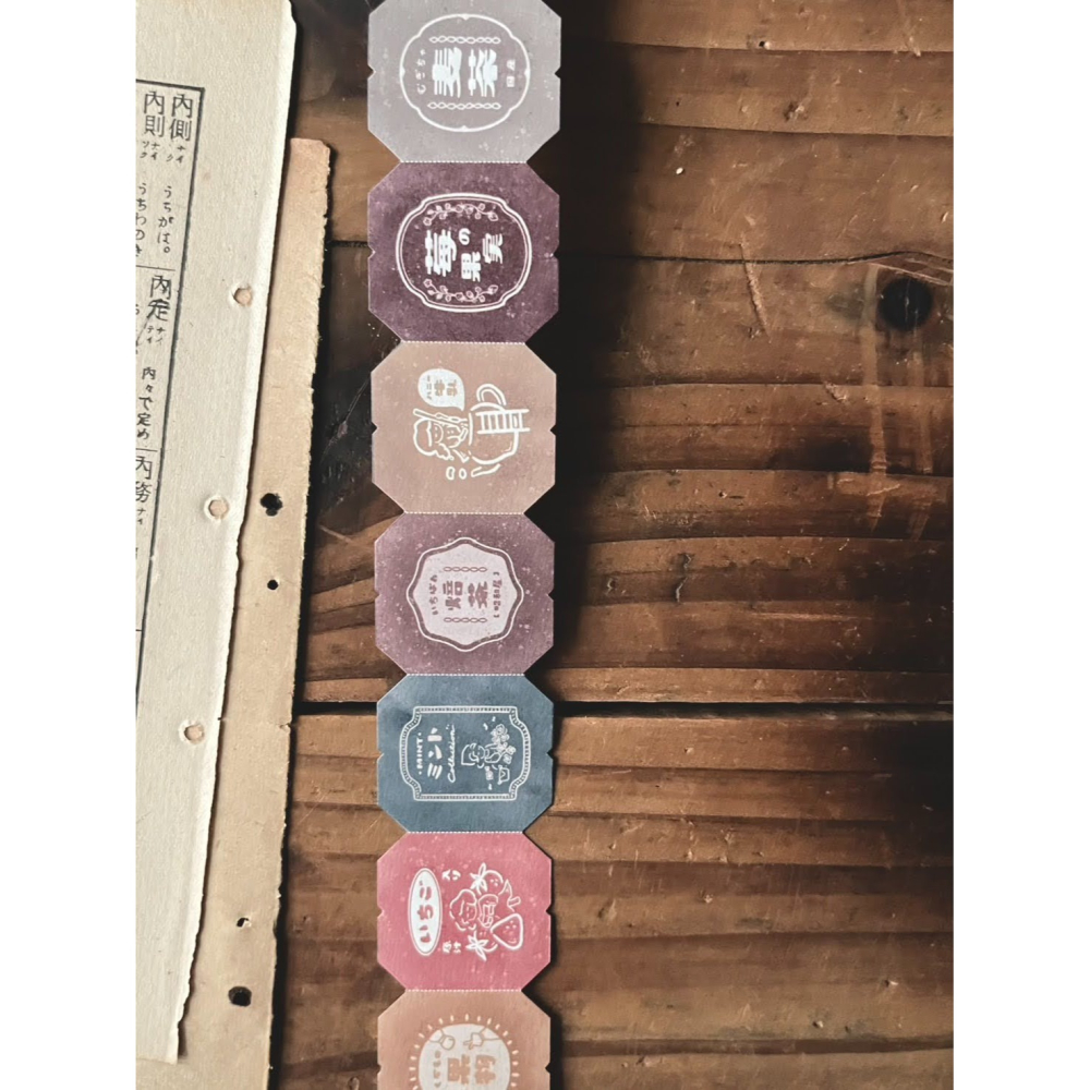 微瘋畫室 女子の午茶箋Ladies’ afternoon tea 3cm 茶標紙膠帶【立夏手帳生活】-細節圖2